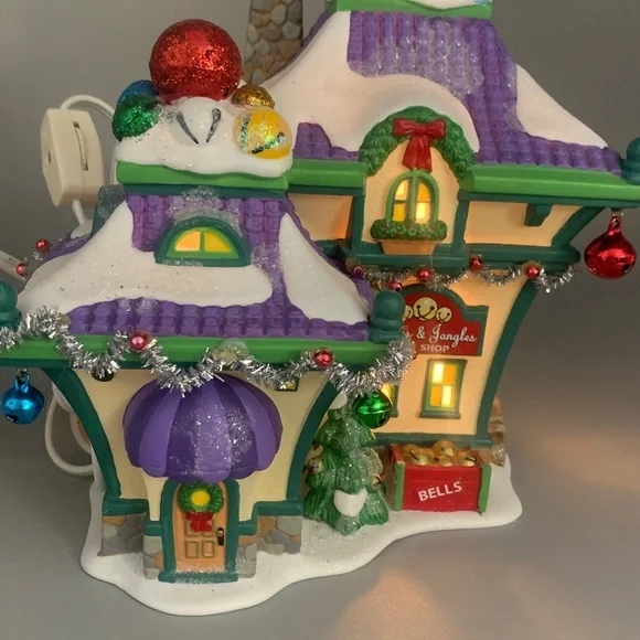 Department 56 North Pole Village Jingle & Jangle's Bells Lit House TESTED - Picture 7 of 10